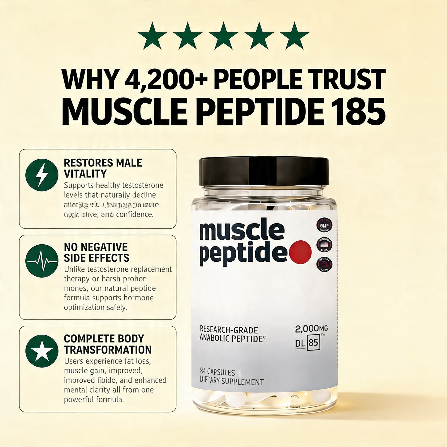 Muscle 185 Supplements Build Lean Muscle 3X Faster